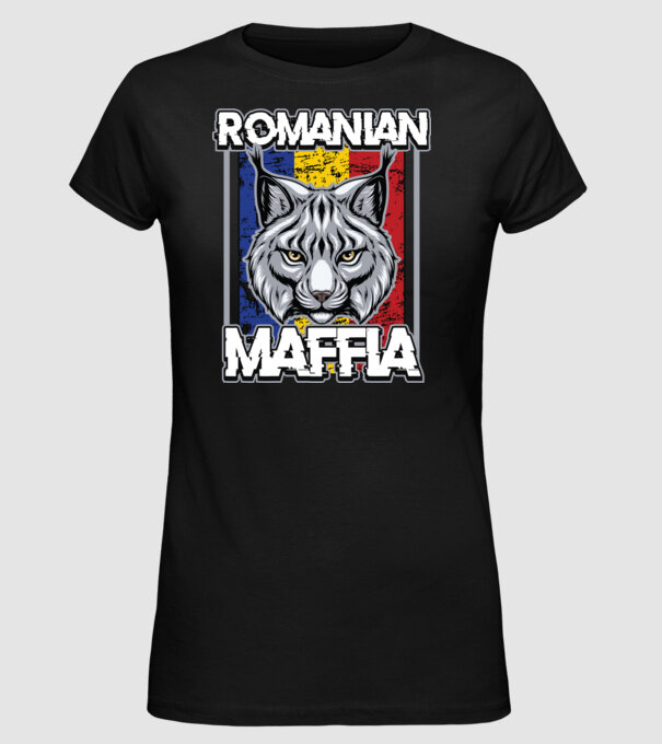România maffia model negru pe tricou