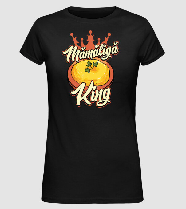 România Mămăligă model negru pe tricou
