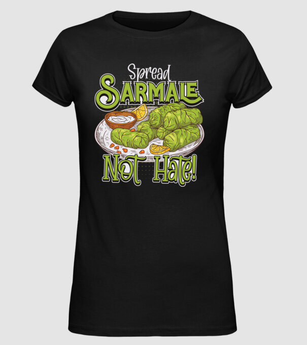 România Sarmale model negru pe tricou