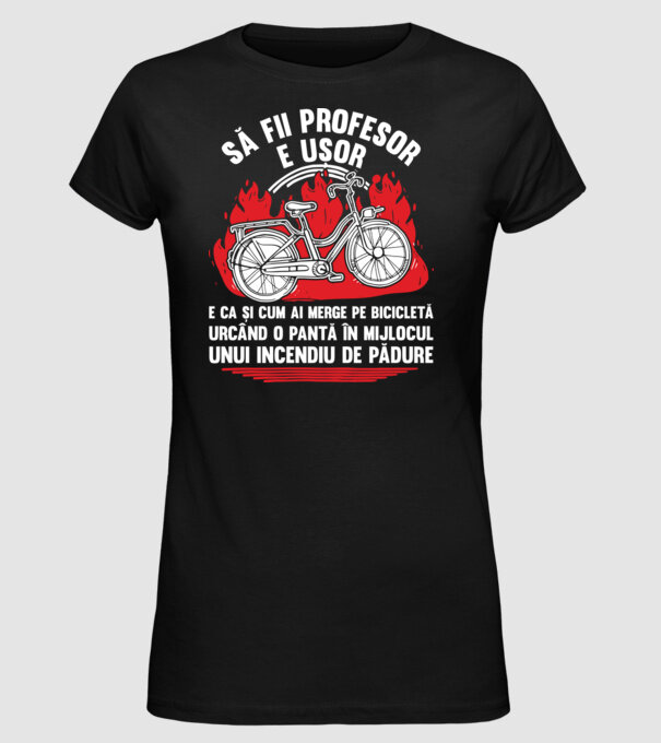 Să fii profesor e ușor model negru pe tricou