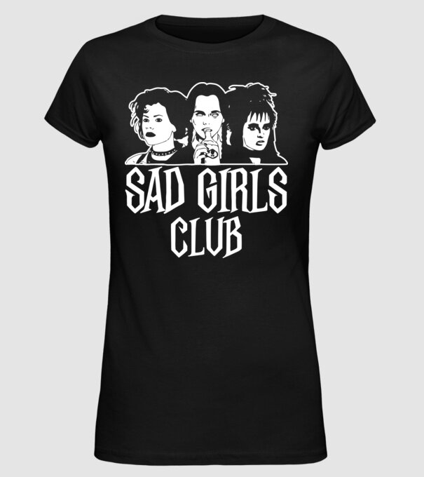 Sad Girls Club model negru pe tricou