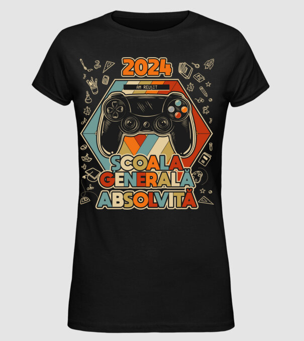 școala generală școala generală model negru pe tricou