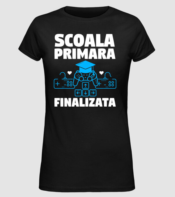 Scoala Primara Finalizata model negru pe tricou