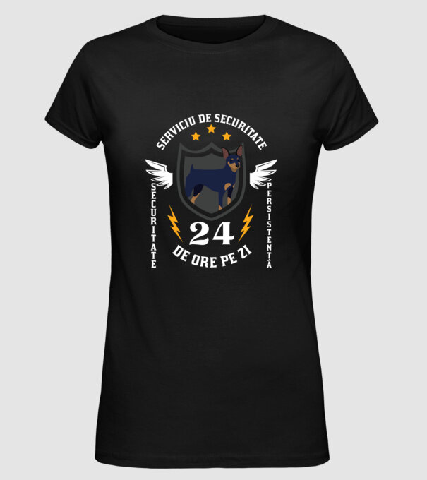 serviciu de securitate - securitate - persistență - 24 de ore pe zi model negru pe tricou