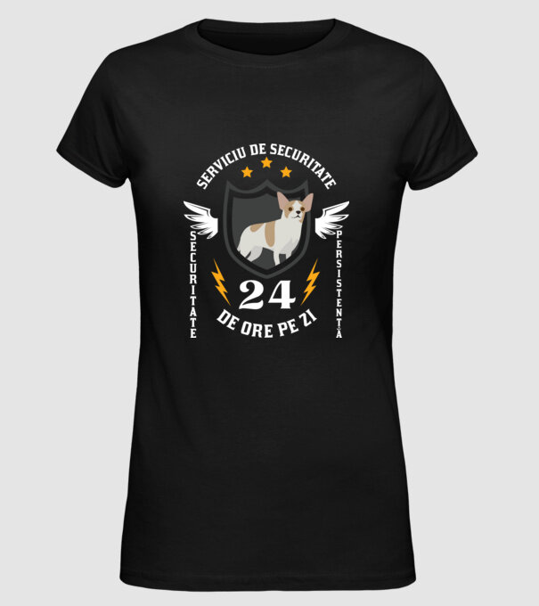 serviciu de securitate - securitate - persistență - 24 de ore pe zi model negru pe tricou