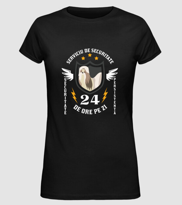 serviciu de securitate - securitate - persistență - 24 de ore pe zi model negru pe tricou