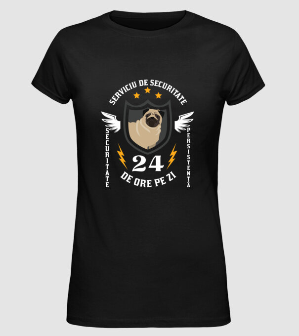 serviciu de securitate - securitate - persistență - 24 de ore pe zi model negru pe tricou