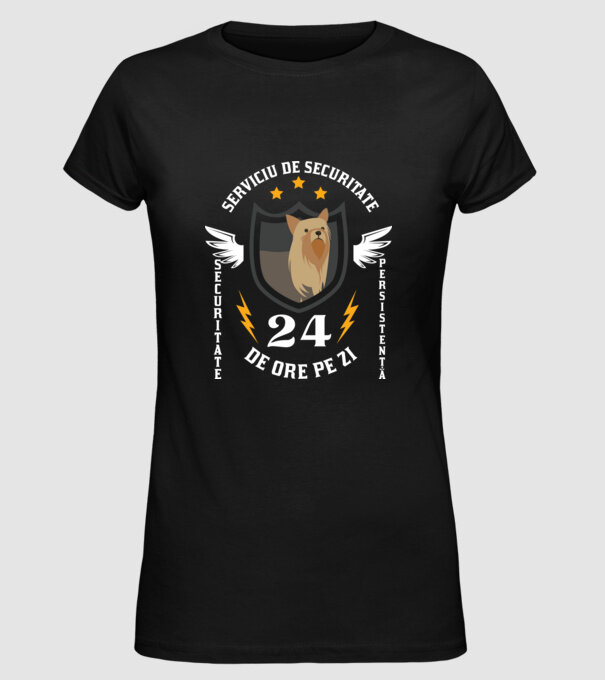 serviciu de securitate - securitate - persistență - 24 de ore pe zi model negru pe tricou