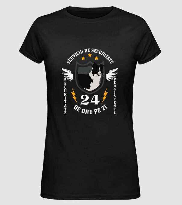 serviciu de securitate - securitate - persistență - 24 de ore pe zi model negru pe tricou