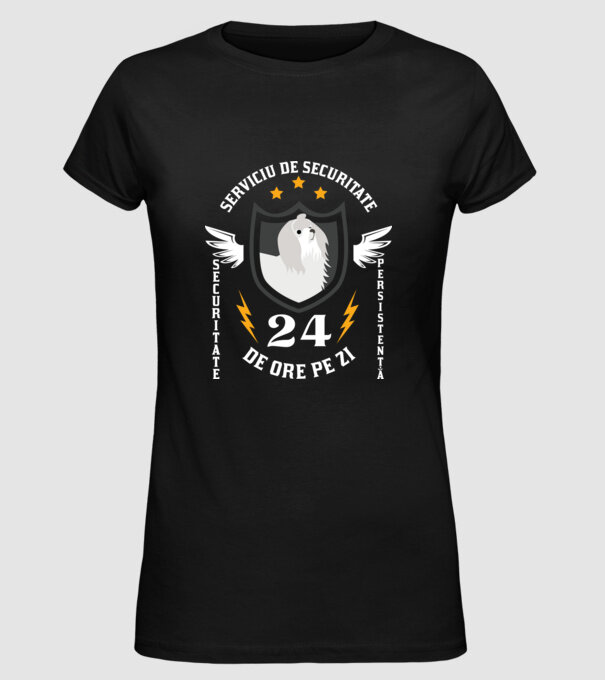 serviciu de securitate - securitate - persistență - 24 de ore pe zi model negru pe tricou