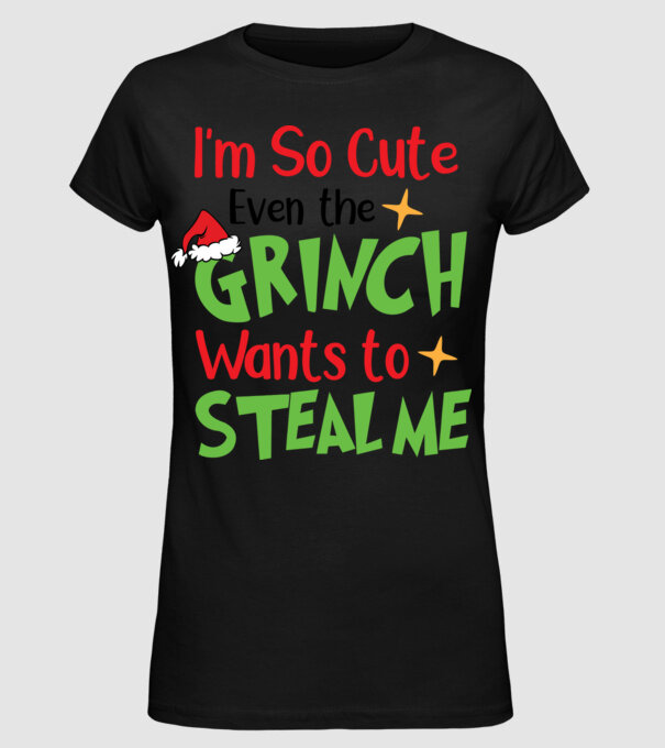 So cute Grinch model negru pe tricou