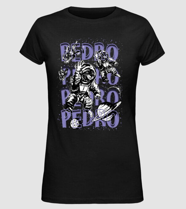 SPACE PEDRO model negru pe tricou