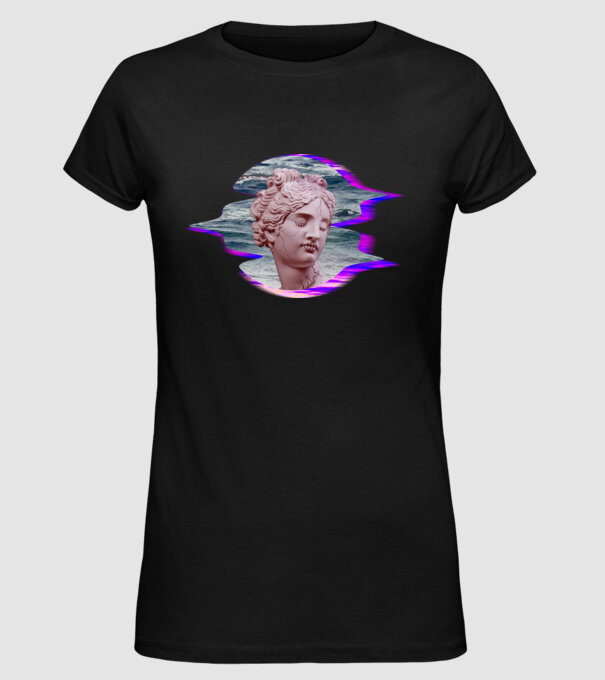 Statue model negru pe tricou