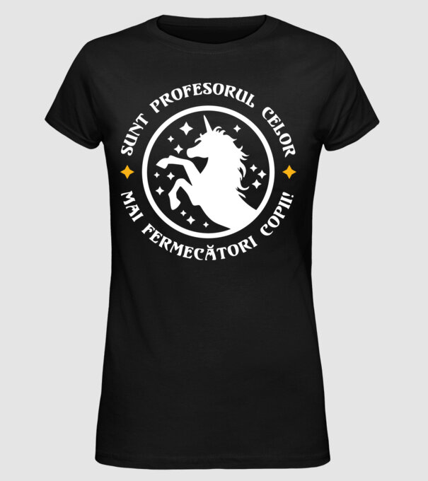 Sunt profesorul celor mai fermecători copii model negru pe tricou