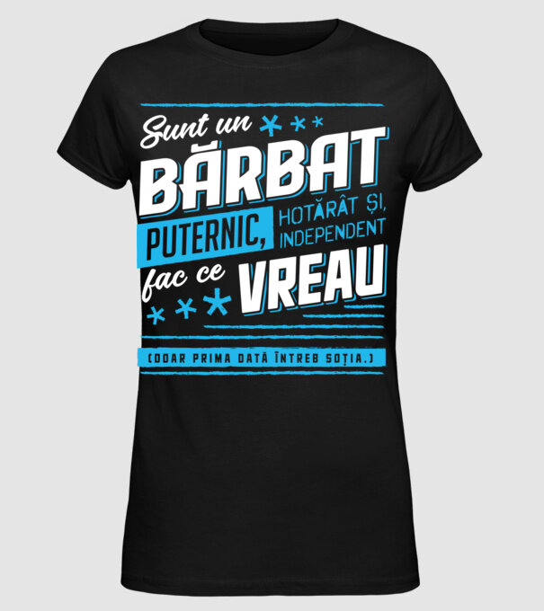 Sunt un bărbat puternic model negru pe tricou