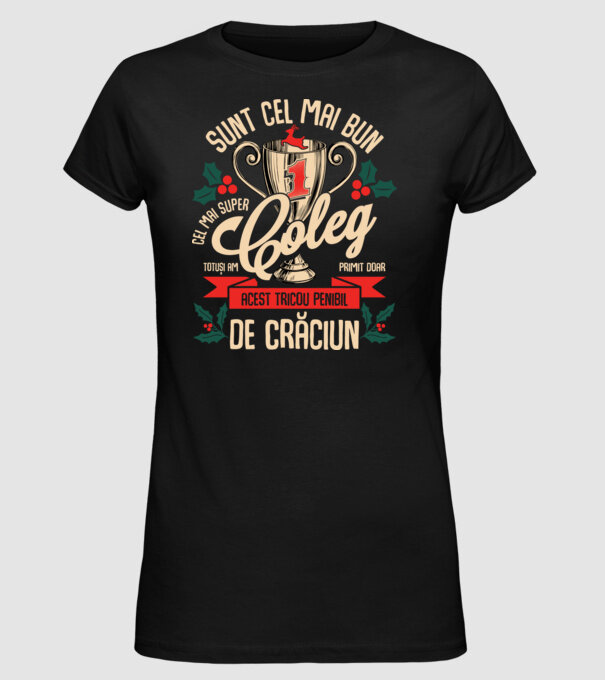 super coleg D1443687 model negru pe tricou