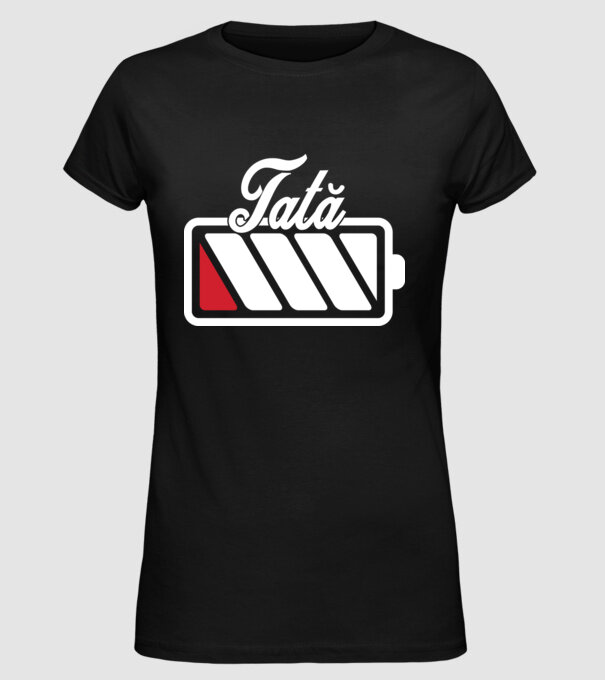 Tată la încărcat model negru pe tricou