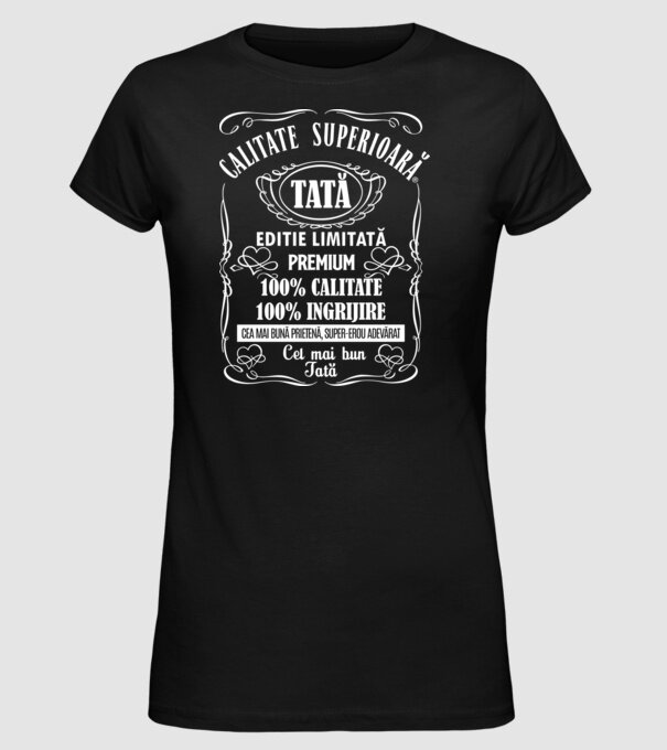 Tată Premium - ediție limitată model negru pe tricou
