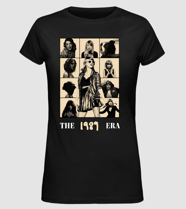 Taylor Swift ERAS peach model negru pe tricou