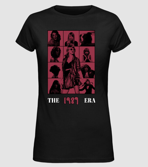 Taylor Swift ERAS red model negru pe tricou