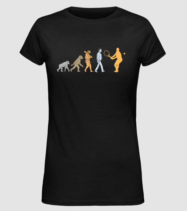 Tennis evolution model negru pe tricou