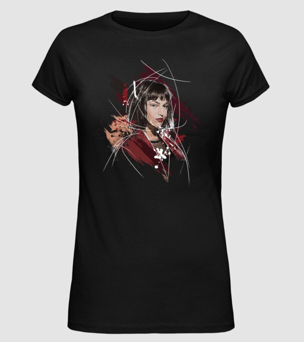 tokyo poster model negru pe tricou