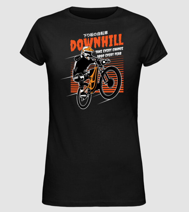 TR Downhill model negru pe tricou