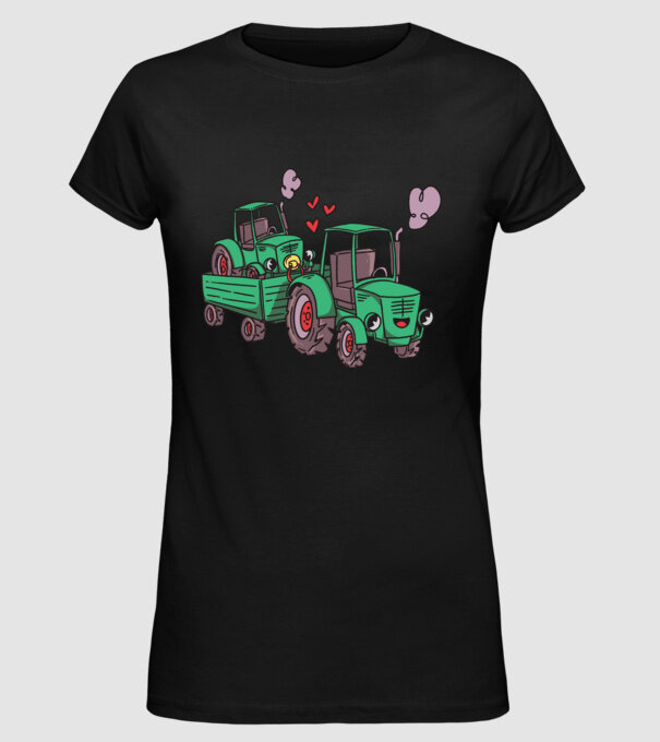 TRACTOR model negru pe tricou