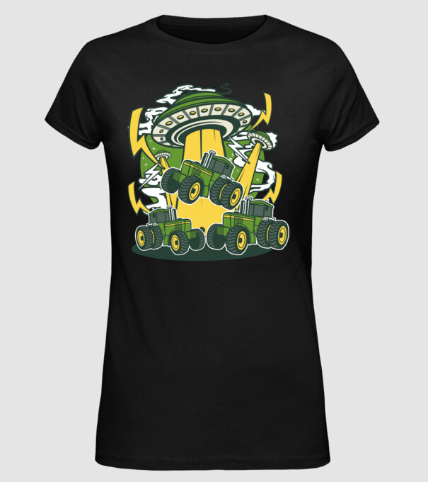 TRACTOR model negru pe tricou