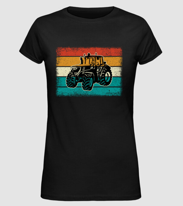 TRACTOR model negru pe tricou