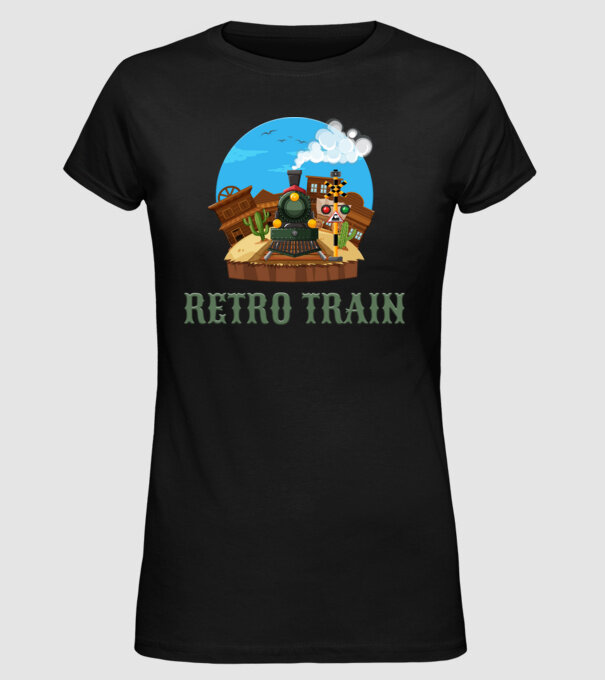 Trenuri model negru pe tricou