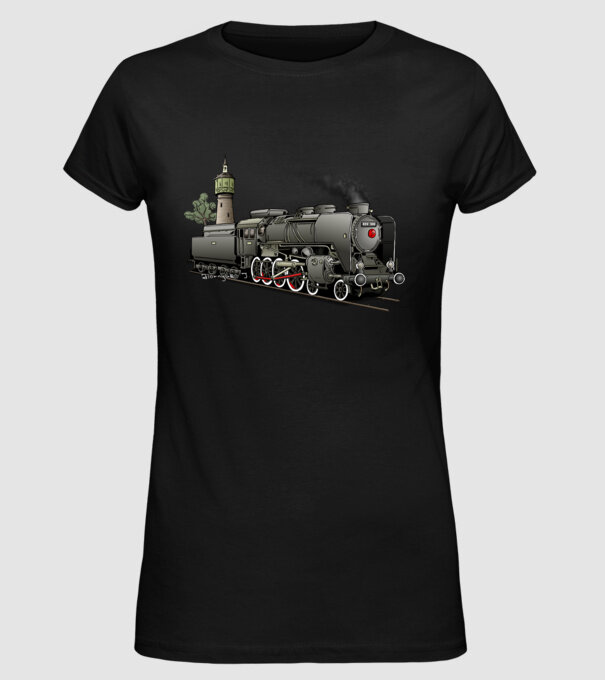 Trenuri model negru pe tricou