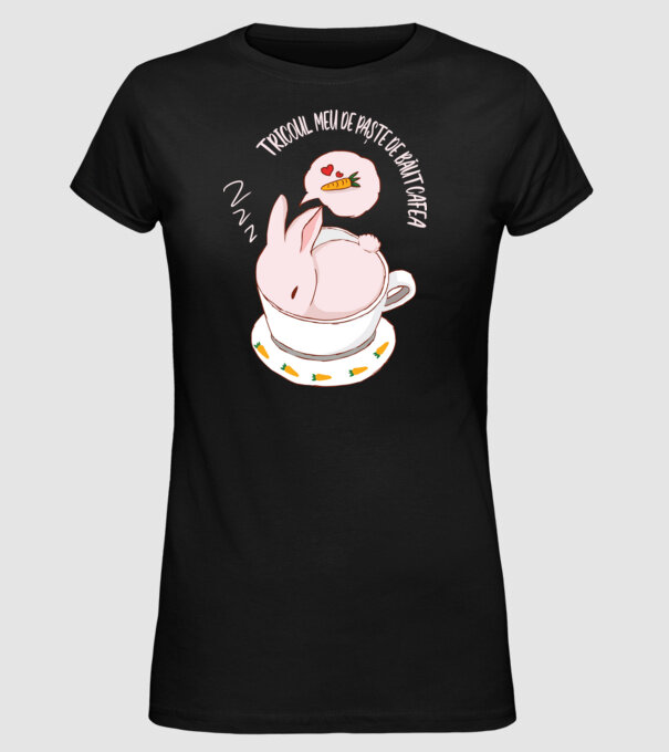 tricoul meu de Paște de băut cafea model negru pe tricou