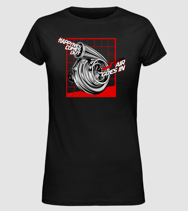 Turbo model negru pe tricou