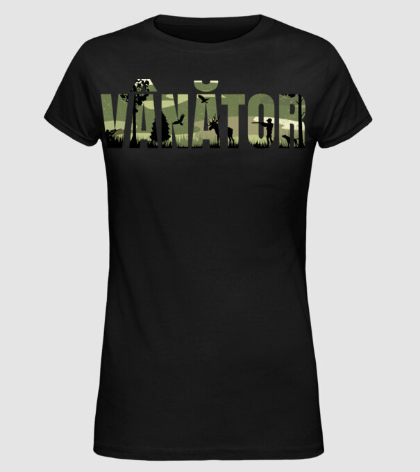 VÂNĂTOR model negru pe tricou