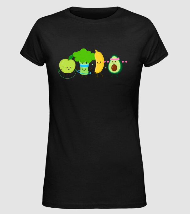 Vegan model negru pe tricou