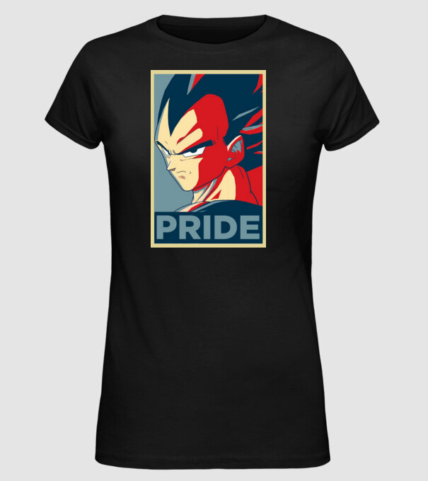 vegeta pride dragonball model negru pe tricou