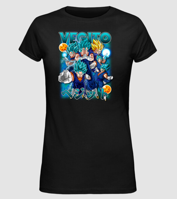 vegito dragonball model negru pe tricou