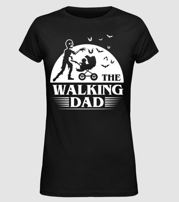 Walking dad model negru pe tricou