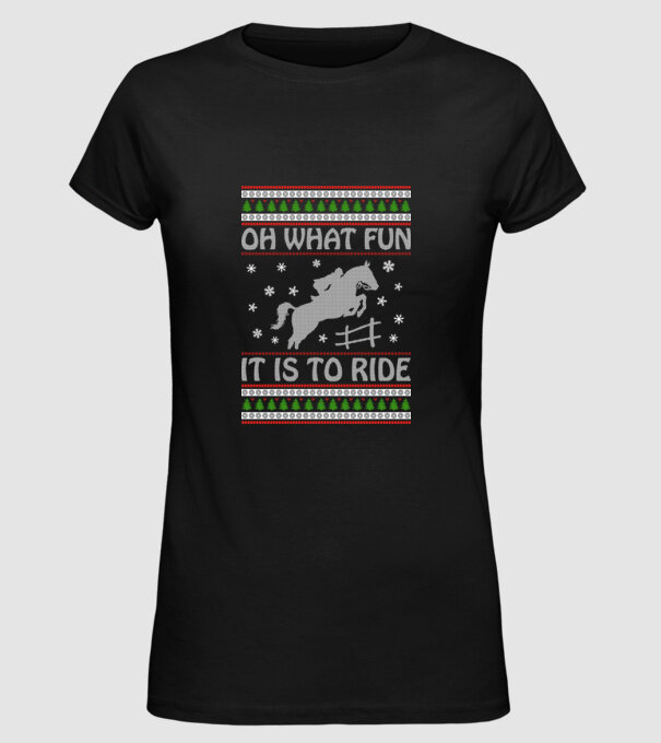 What Fun is to ride - Horse model negru pe tricou
