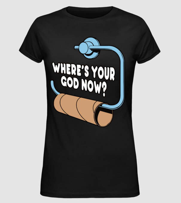 Where's your god now model negru pe tricou