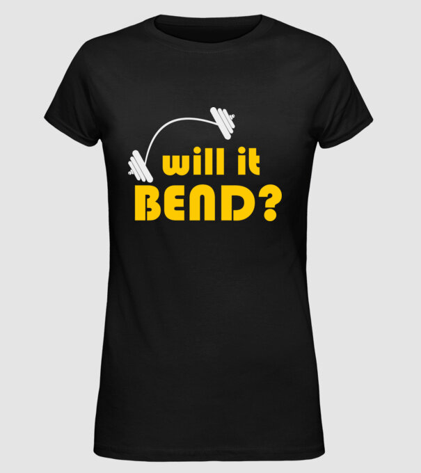 Will it bend model negru pe tricou
