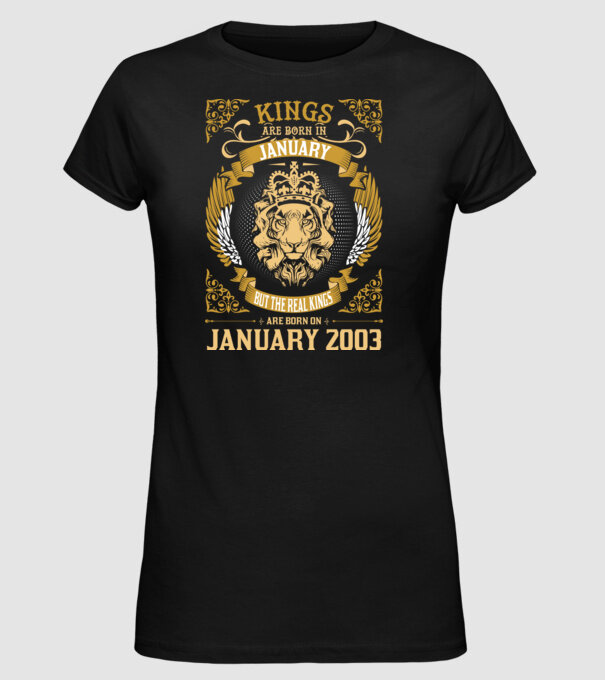 Ziua de naștere a Leului 2003 january model negru pe tricou