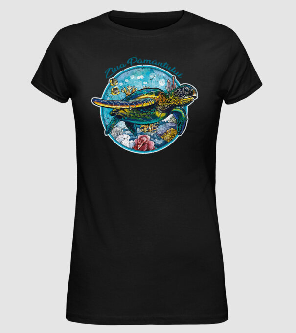 Ziua Pământului model negru pe tricou