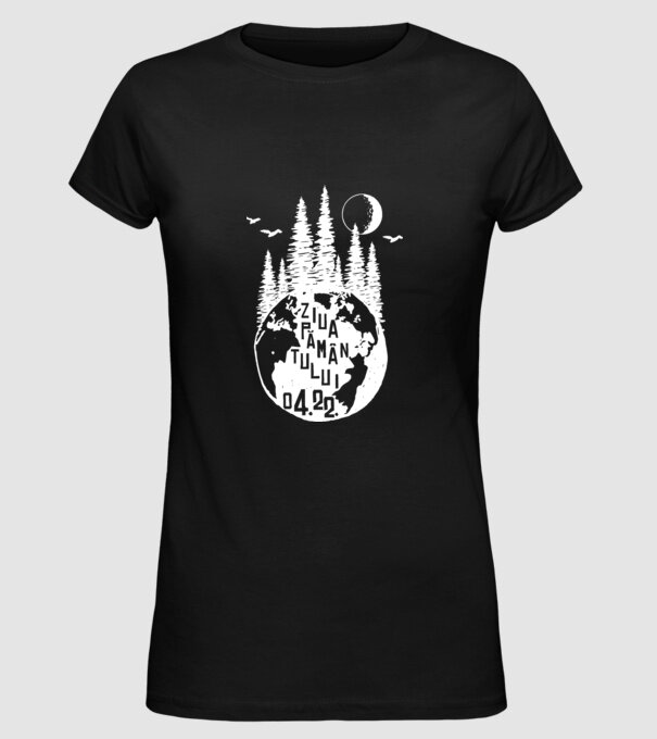 Ziua Pământului 22.04. model negru pe tricou