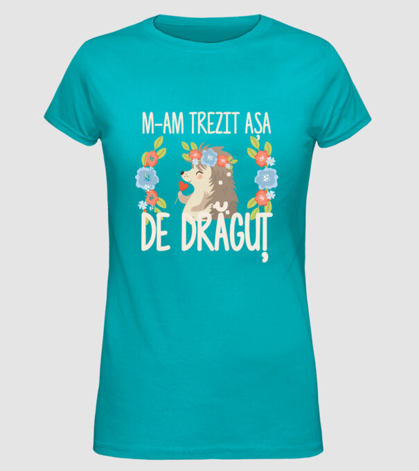 M-am trezit așa de drăguț model turcoaz pe tricou