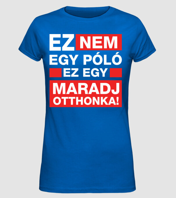 model albastru regal pe tricou
