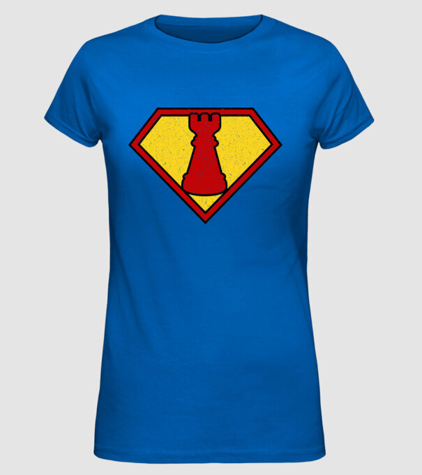 SuperChess turnul de sah model albastru regal pe tricou