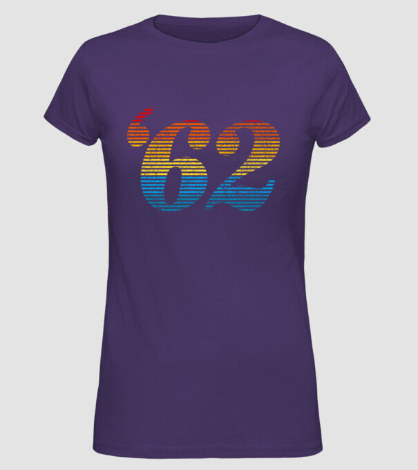 Retro Birthday 1962 model mov pe tricou
