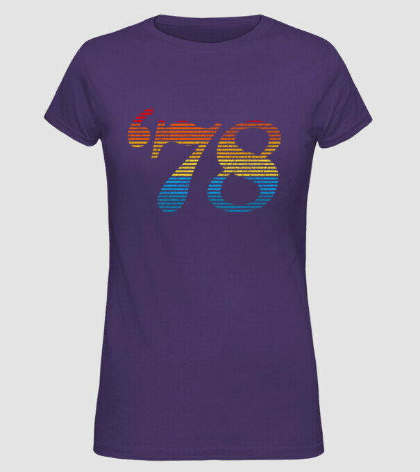 Retro Birthday 1978 model mov pe tricou